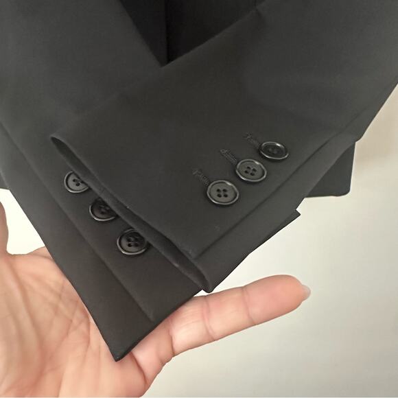 Theory Classic Black Suit Jacket Wool Size 0 - Picture 4 of 4